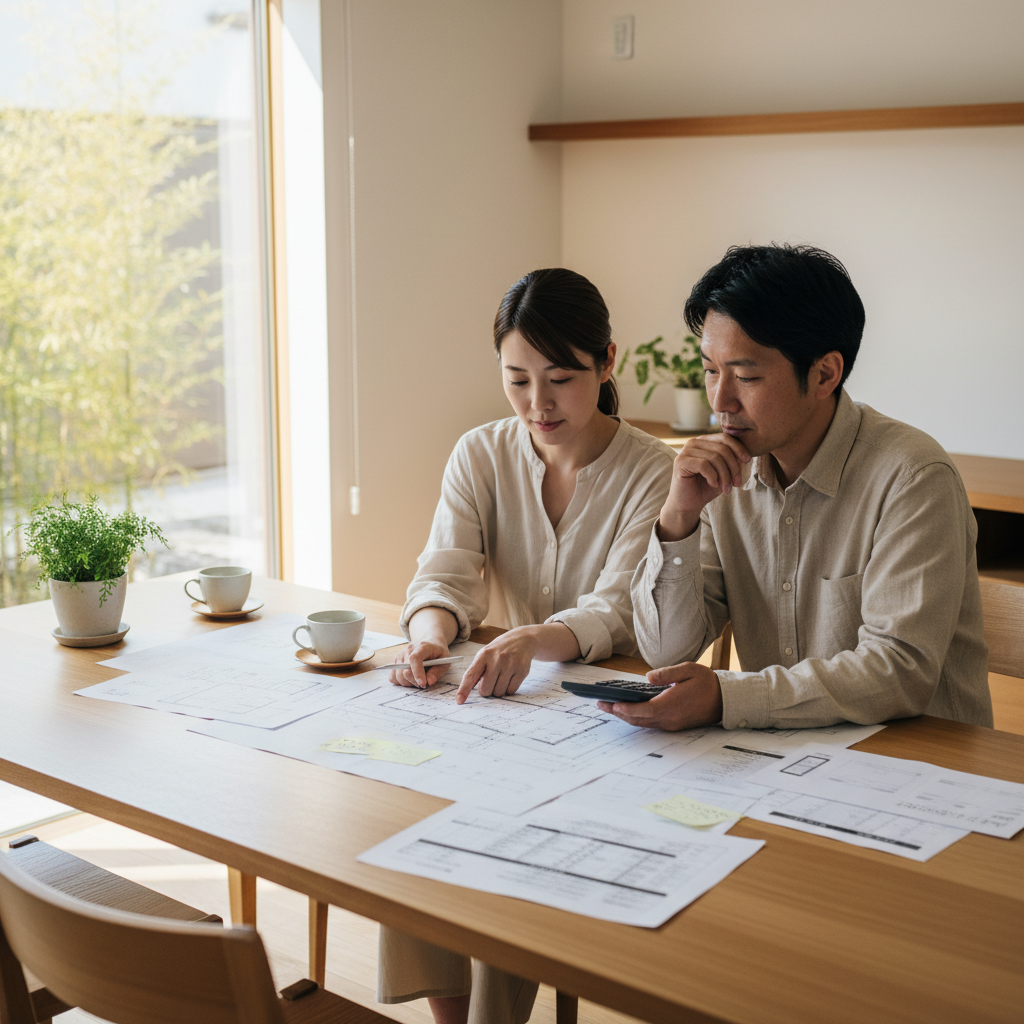 家づくりの費用を検討するイメージ