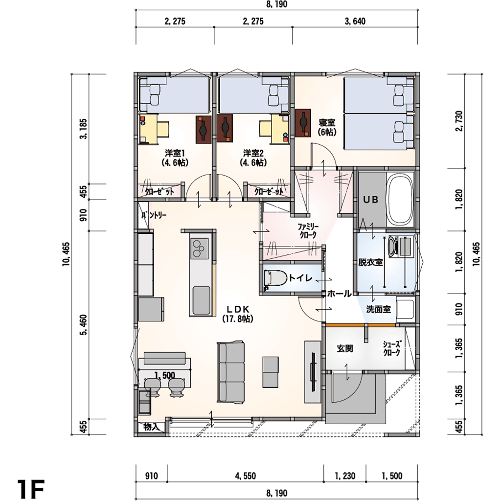 1F-4-SE 間取り図