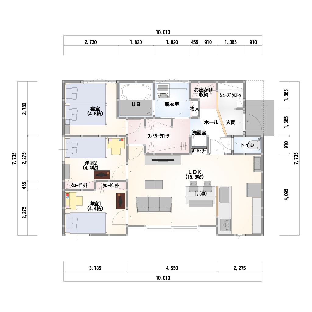THE BASE 1F-8-EN 間取り図