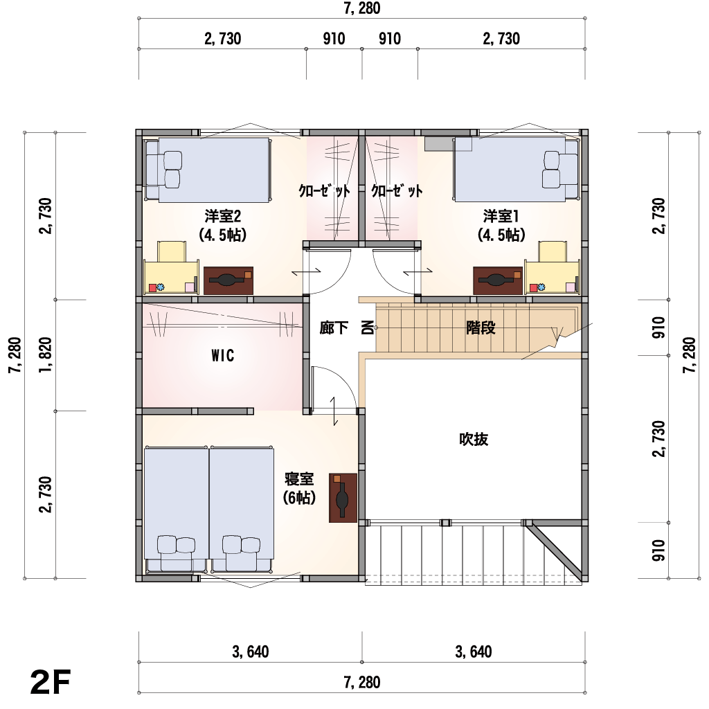 2F 間取り図