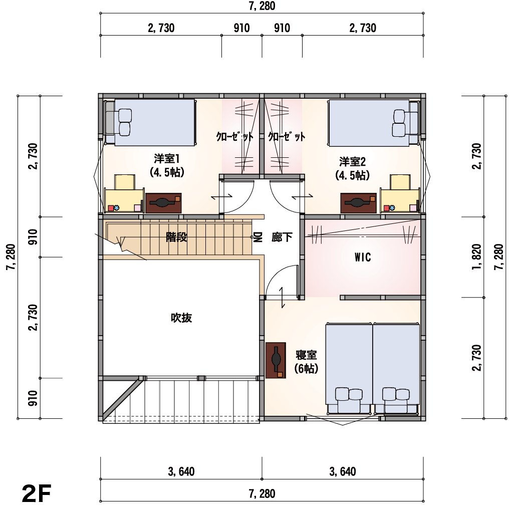 2F 間取り図