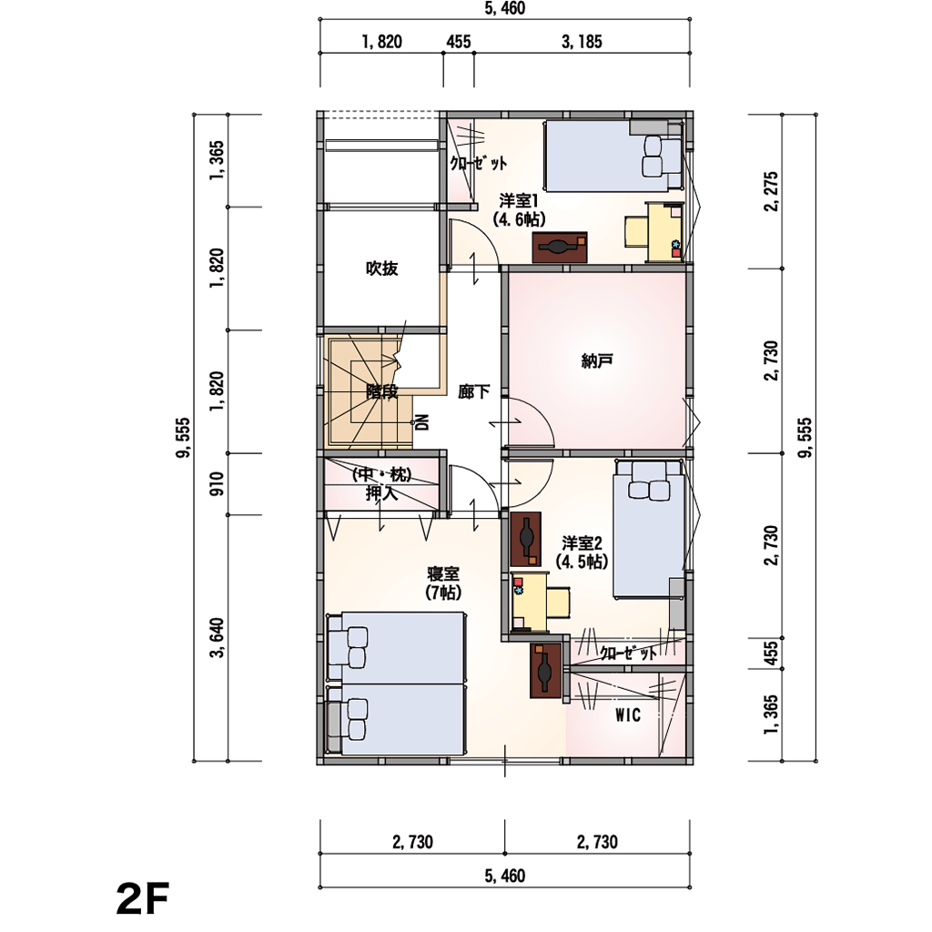 2F 間取り図