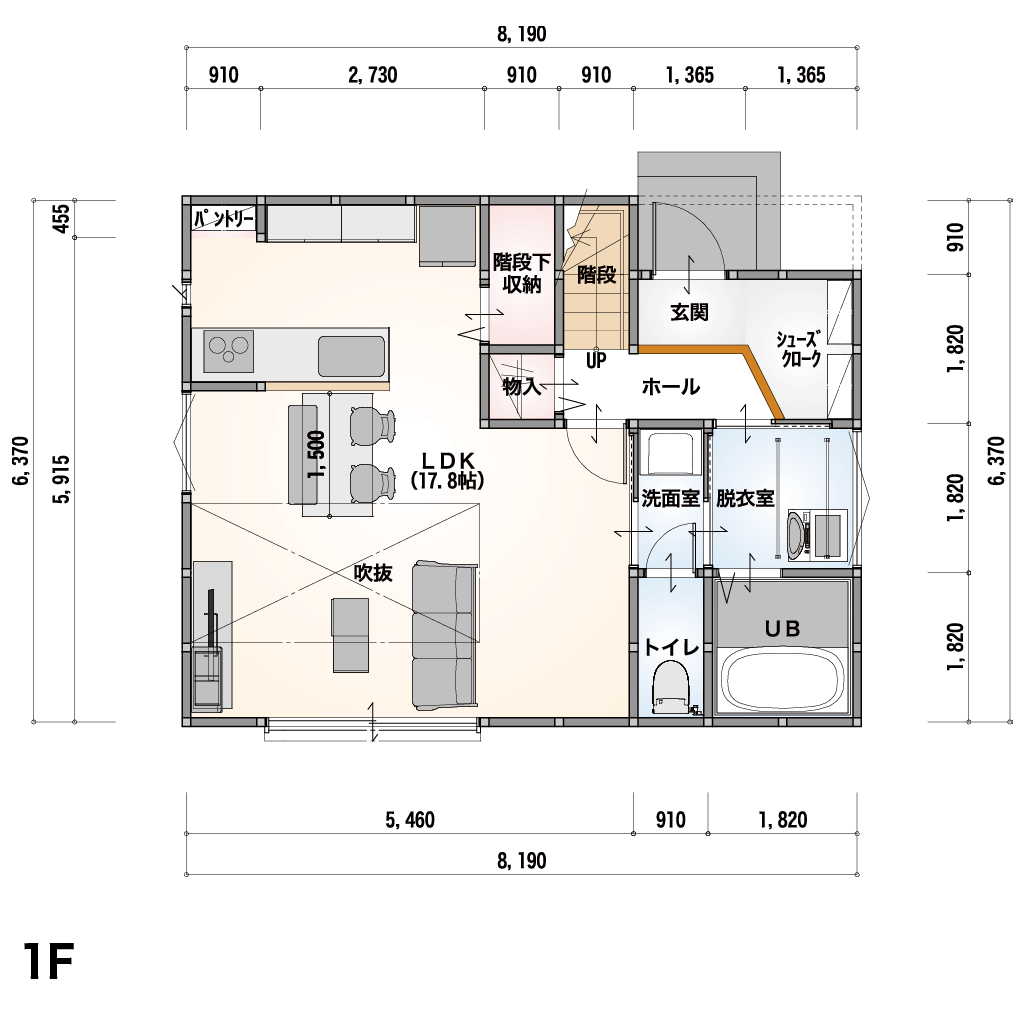 1F 間取り図