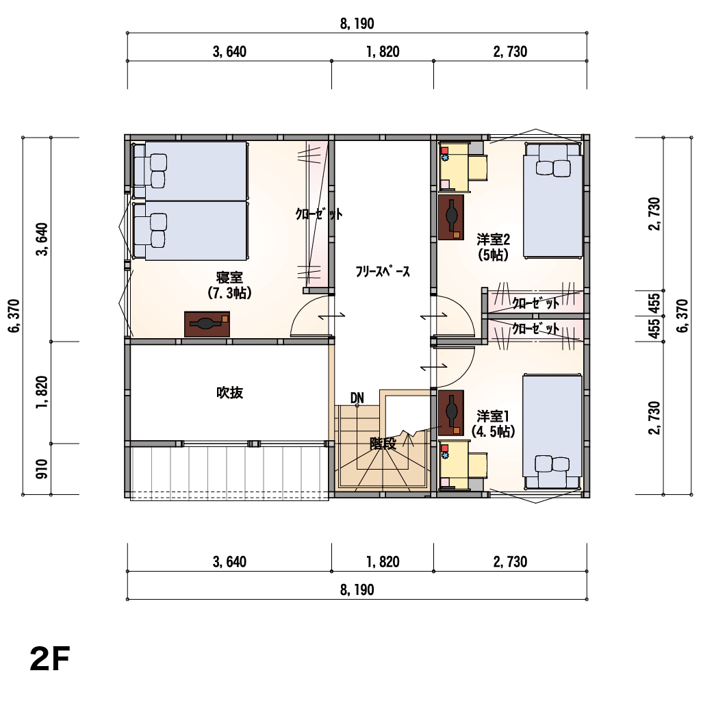 THE BASE 2F-3-SE 2F間取り図