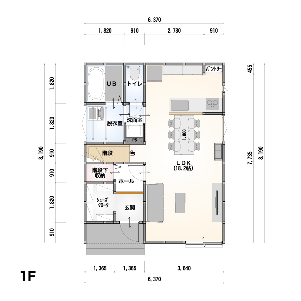 1F 間取り図