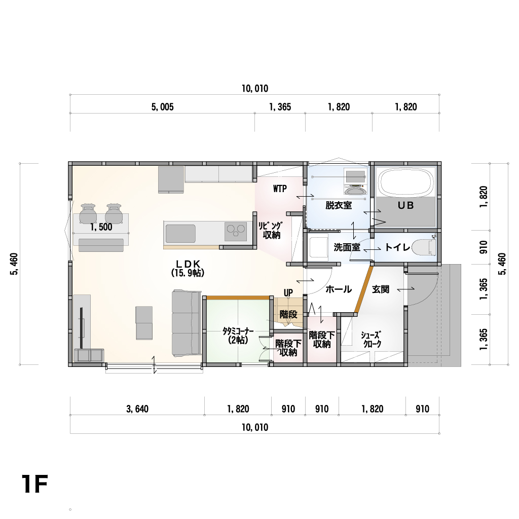 1F 間取り図