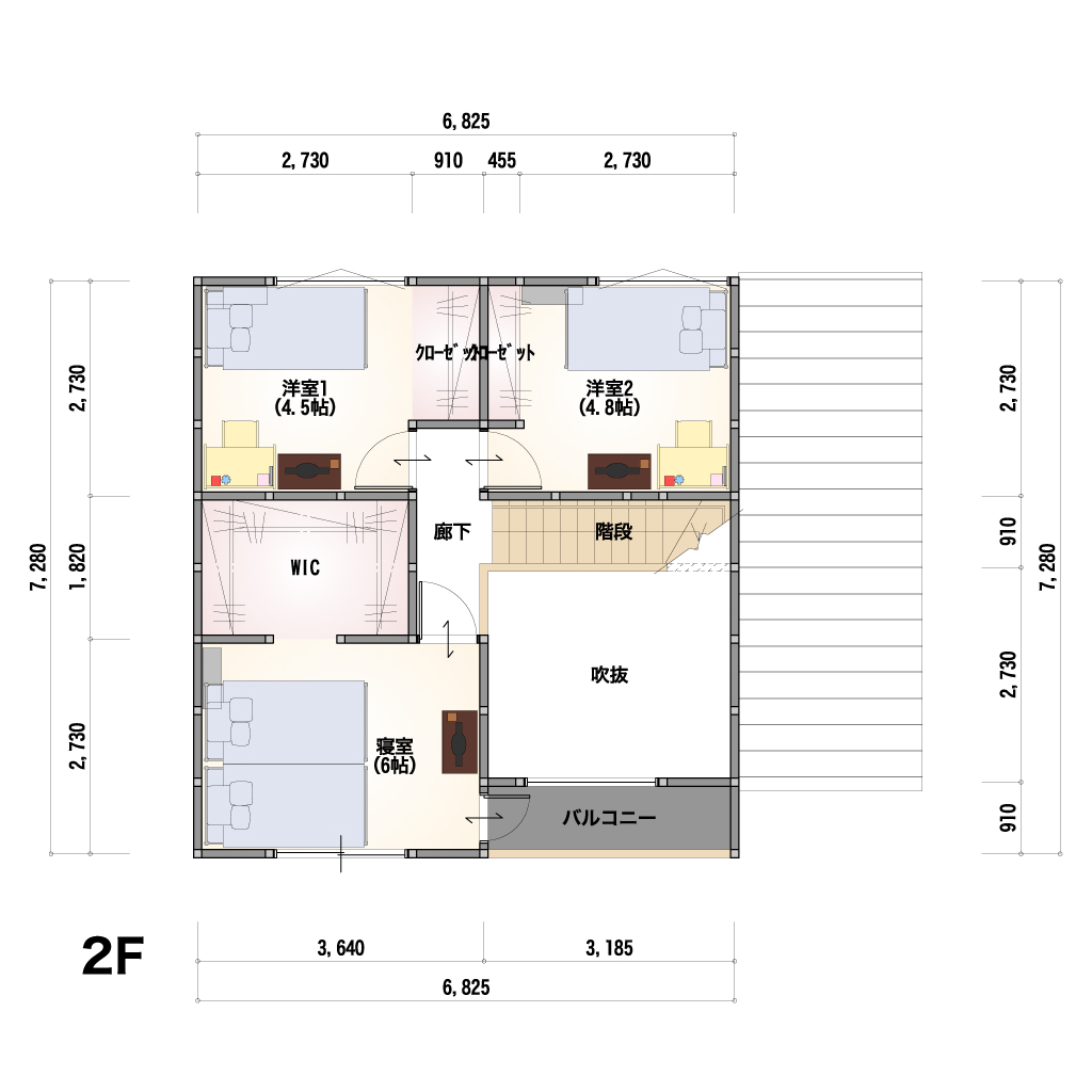 2F 間取り図