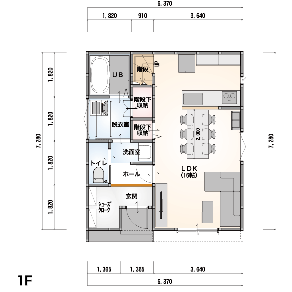 1F 間取り図