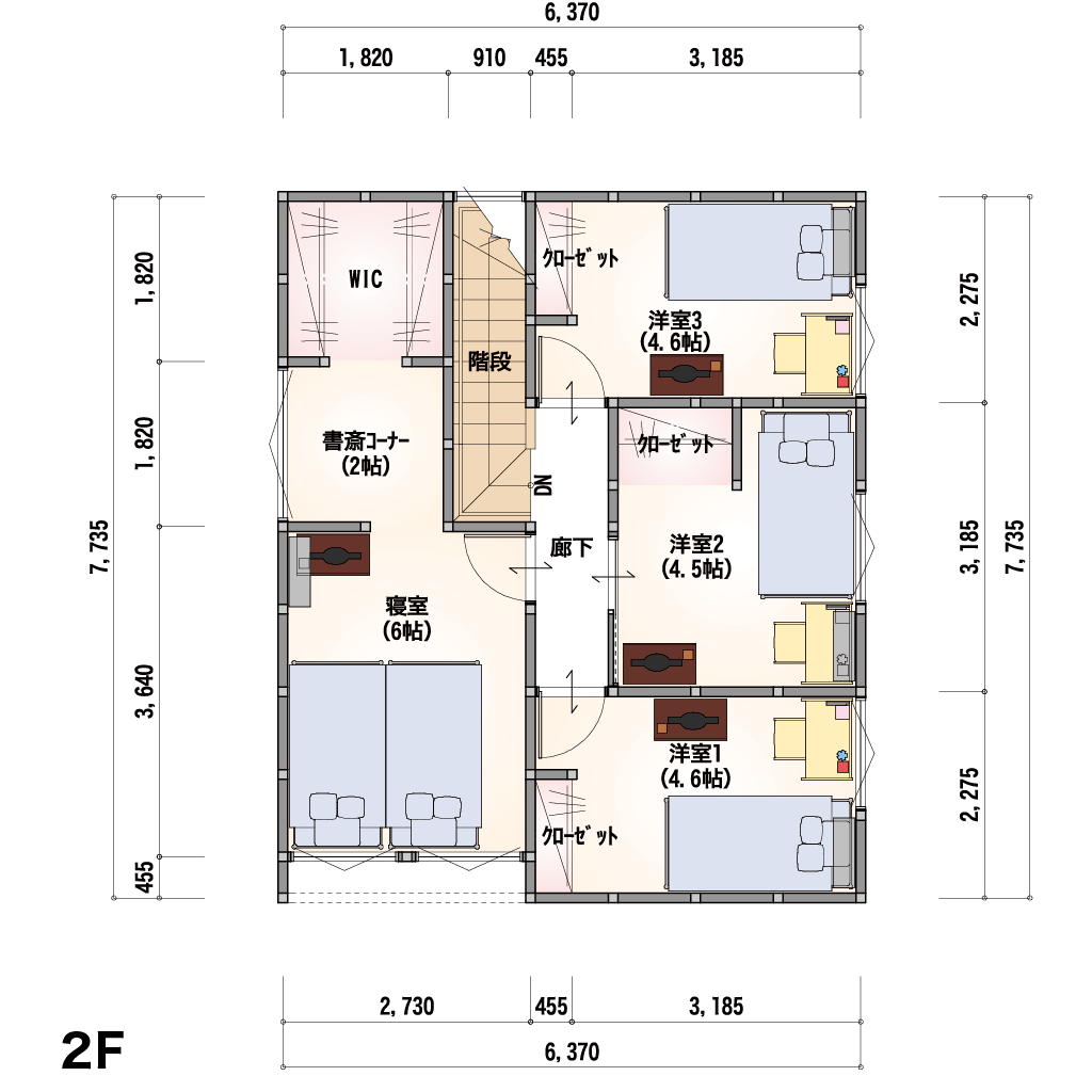 2F 間取り図