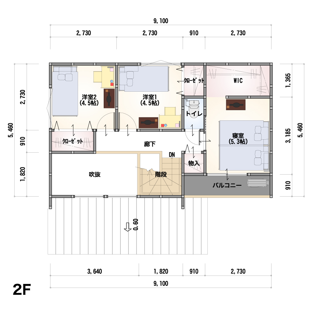 2F 間取り図